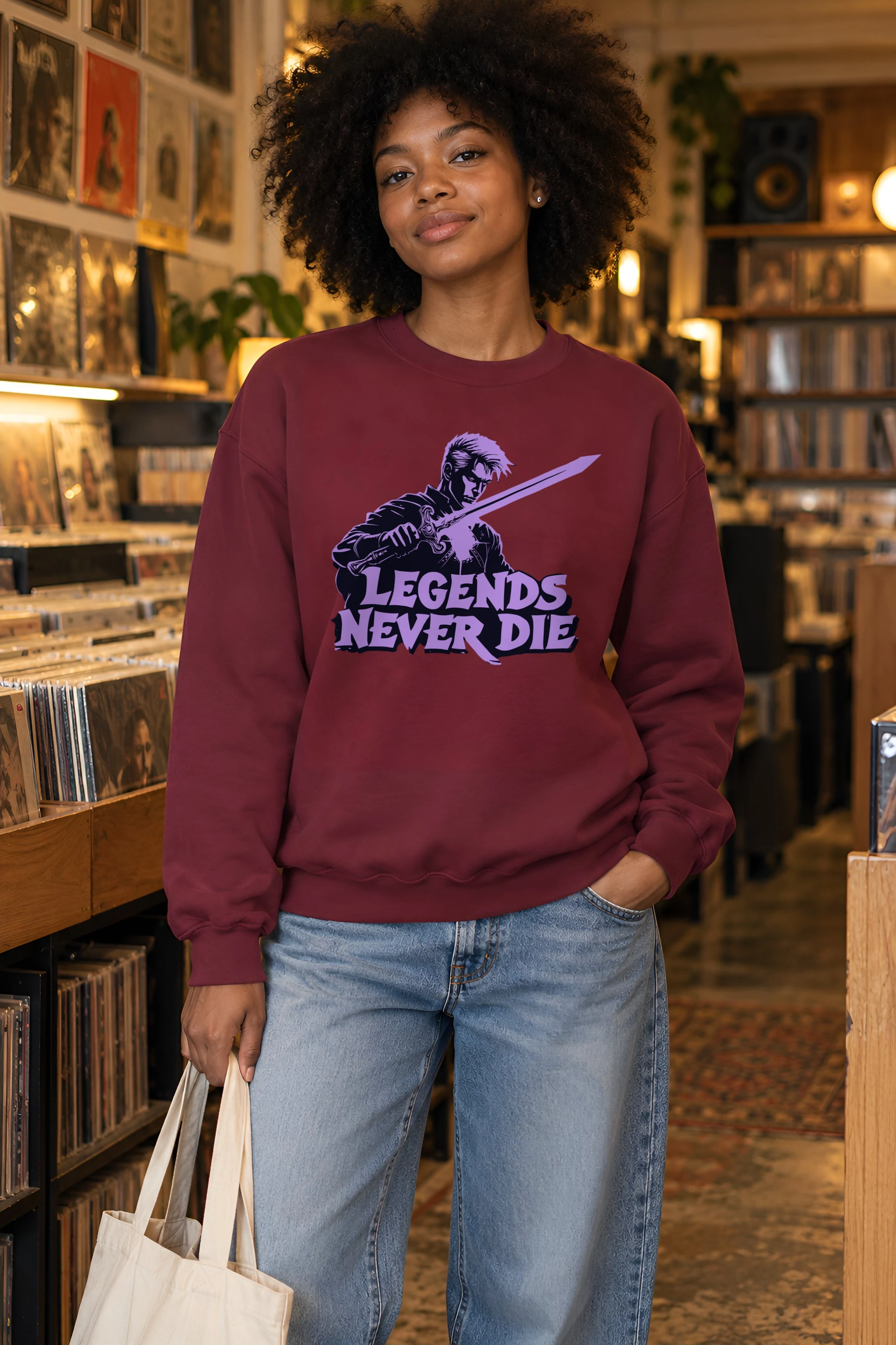 "Legends Never Die" 1 Crewneck Sweatshirt
