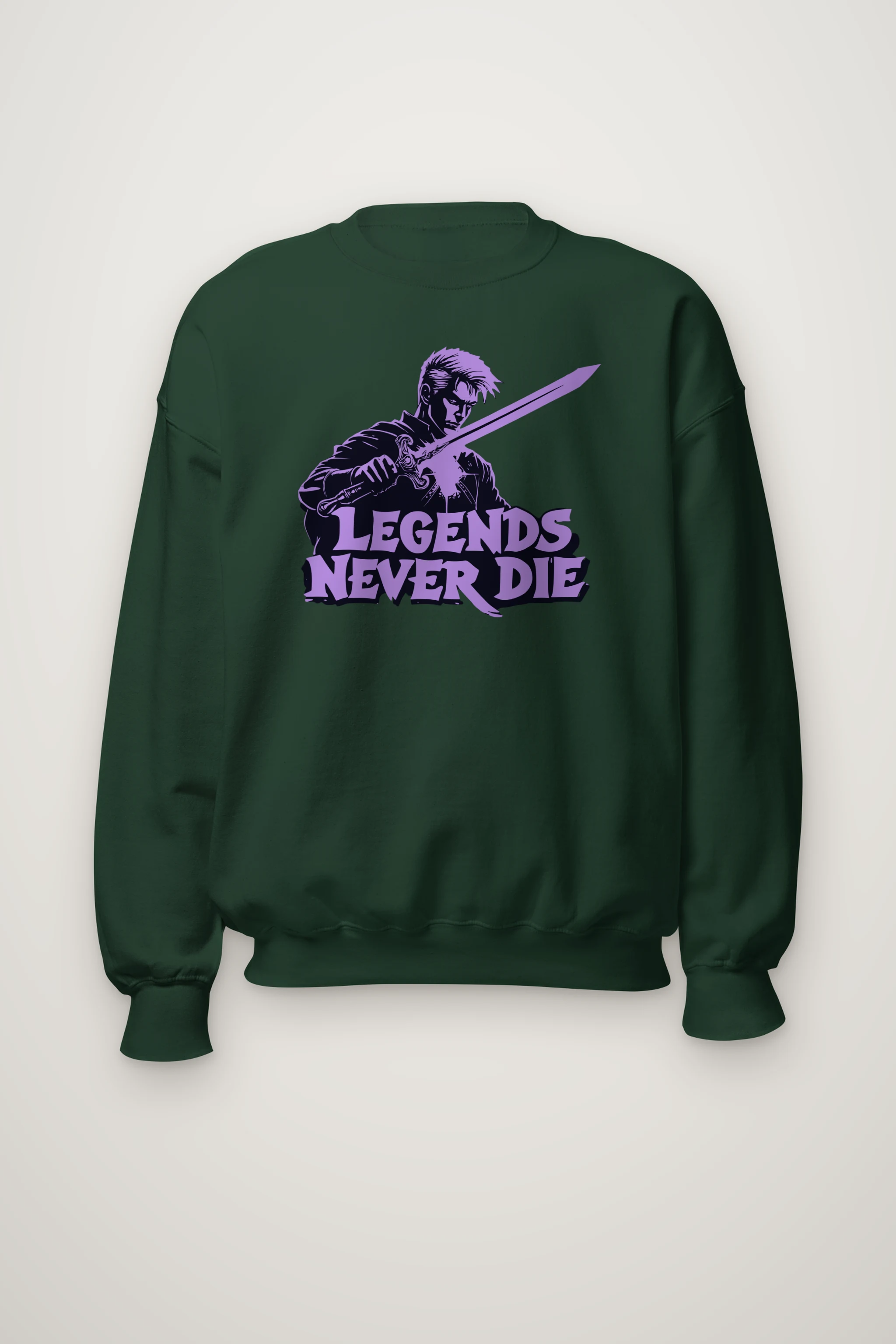 "Legends Never Die" Heavy Blend Unisex Crewneck Sweatshirt