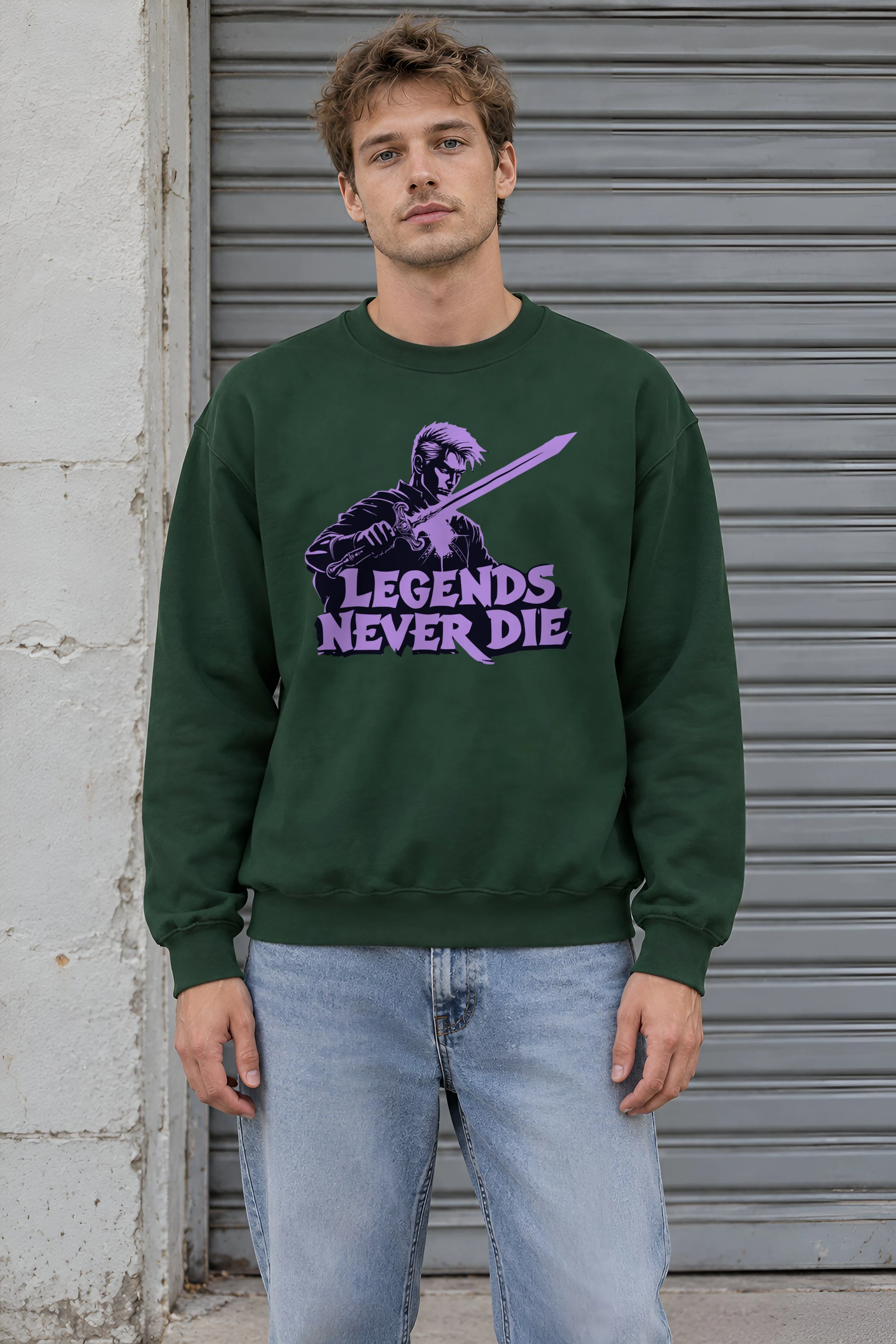 "Legends Never Die" 1 Crewneck Sweatshirt