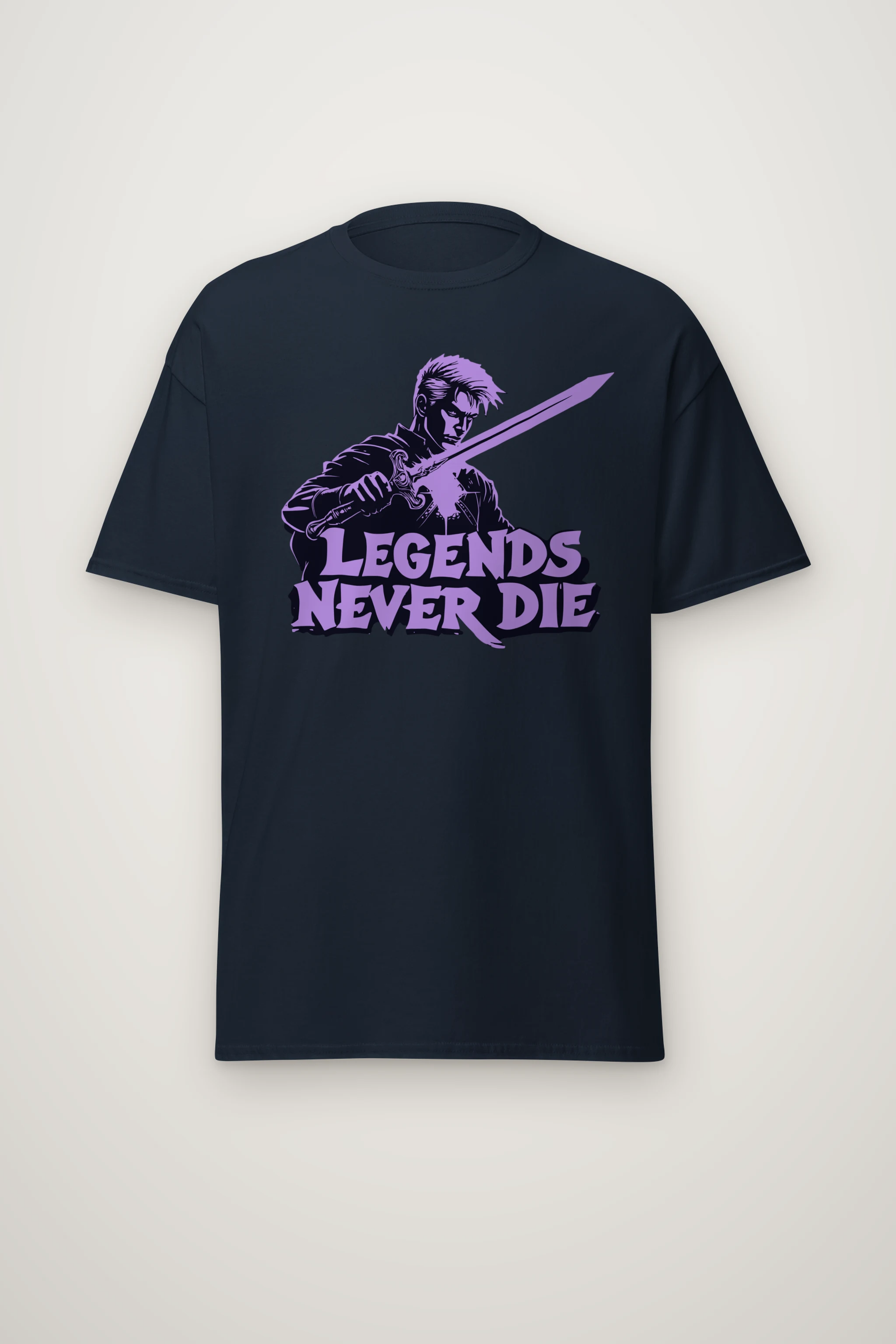 "Legends Never Die" Heavyweight Unisex Crewneck T-shirt