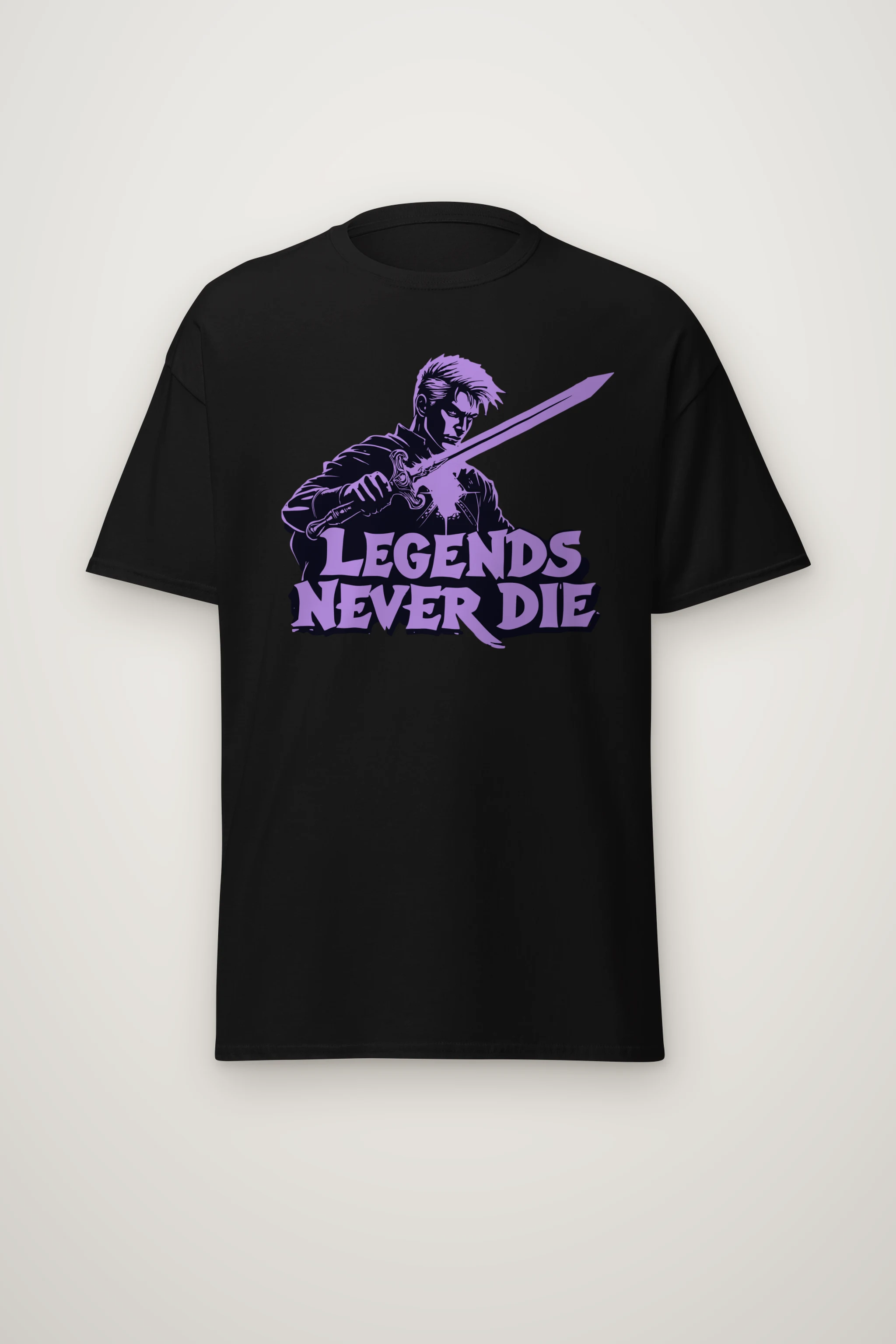 "Legends Never Die" Heavyweight Unisex Crewneck T-shirt