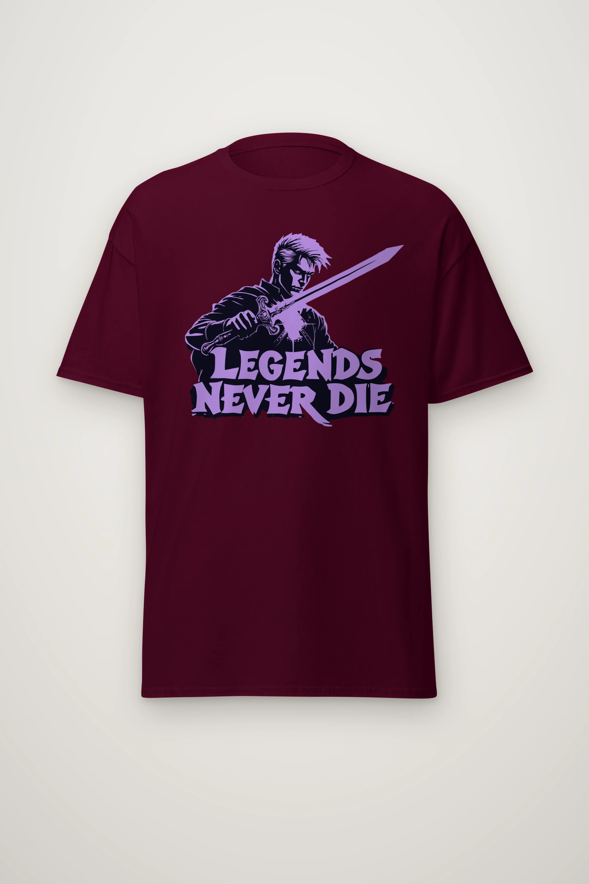 "Legends Never Die" Heavyweight Unisex Crewneck T-shirt