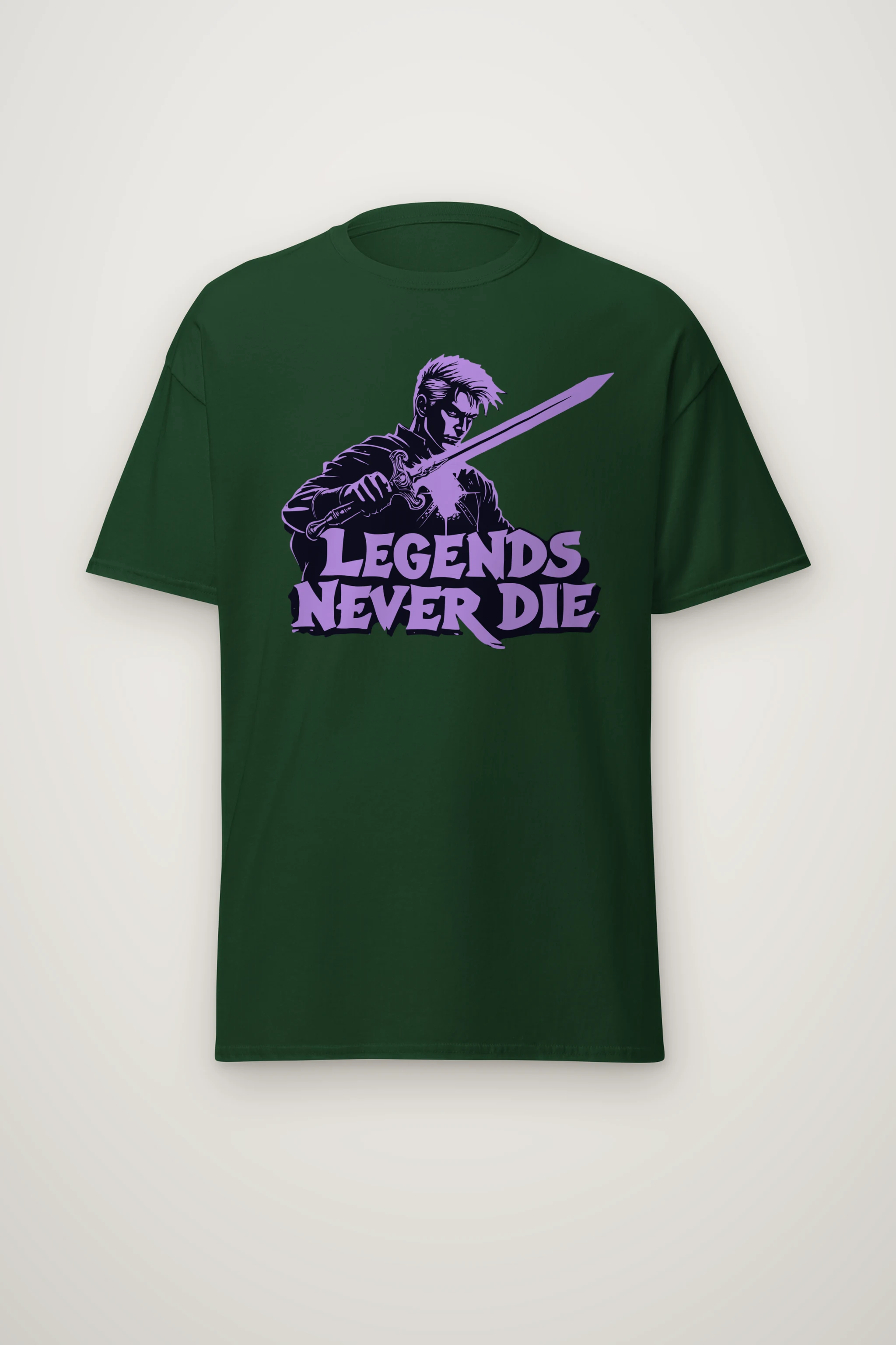 "Legends Never Die" Heavyweight Unisex Crewneck T-shirt