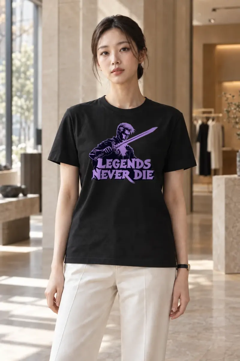 "Legends Never Die" Heavyweight Unisex Crewneck T-shirt | Gildan 5000