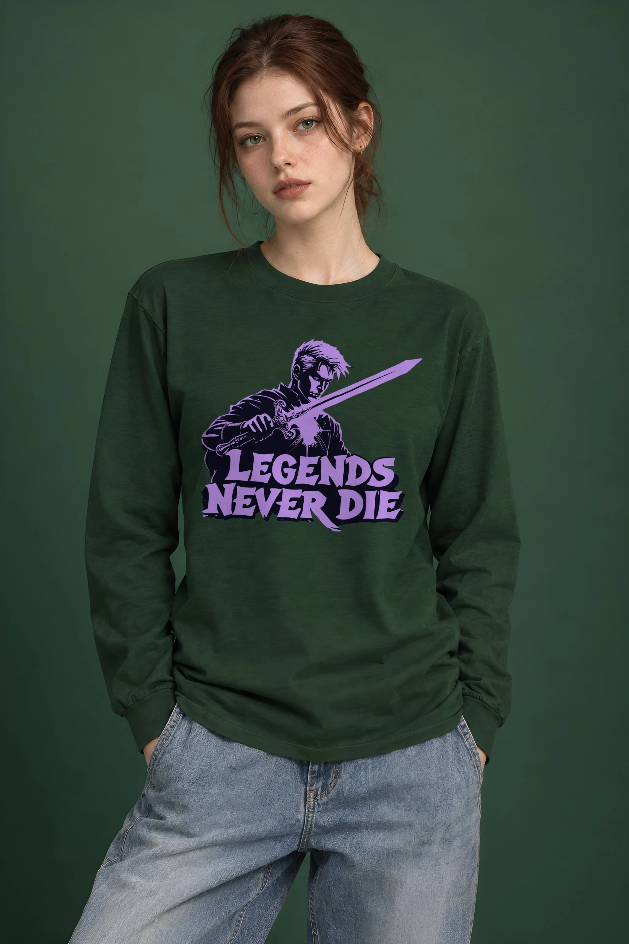 "Legends Never Die" Unisex Longsleeve T-shirt