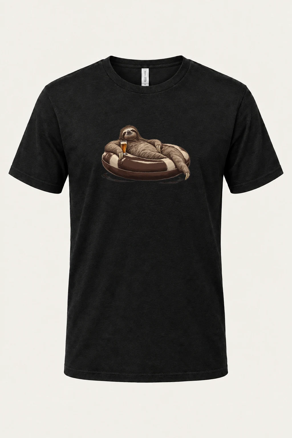 "Leisure Study Sloth" Heavyweight Unisex Crewneck T-shirt | Gildan 5000