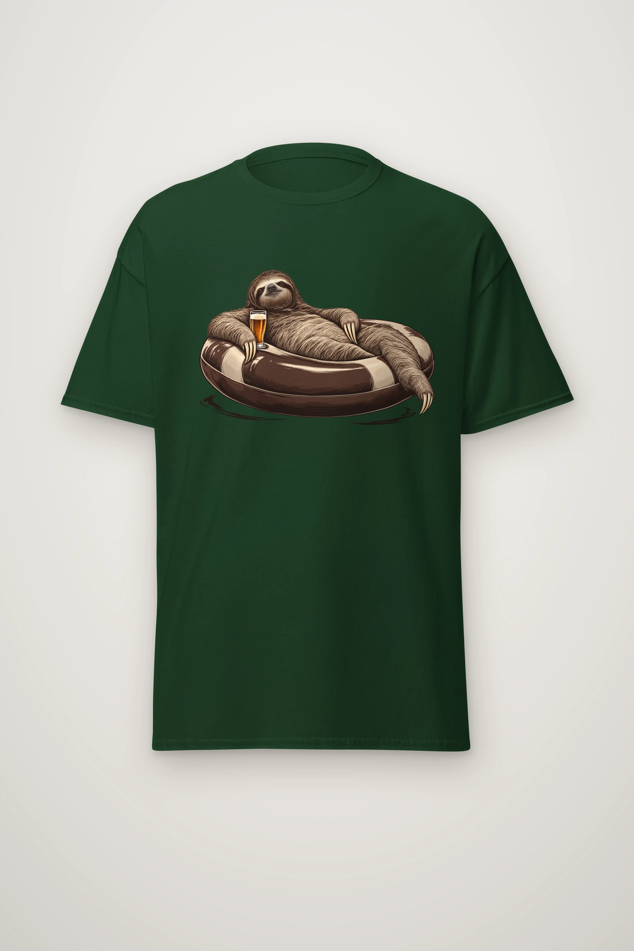 "Leisure Study Sloth" Heavyweight Unisex Crewneck T-shirt