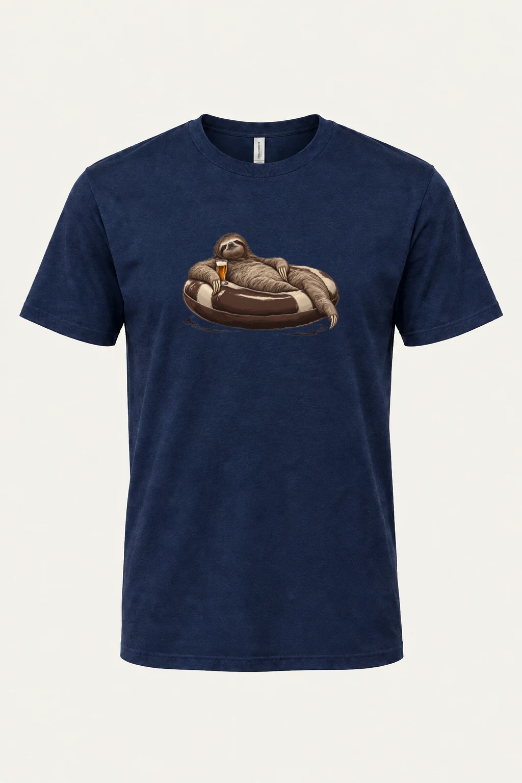 "Leisure Study Sloth" Heavyweight Unisex Crewneck T-shirt | Gildan 5000