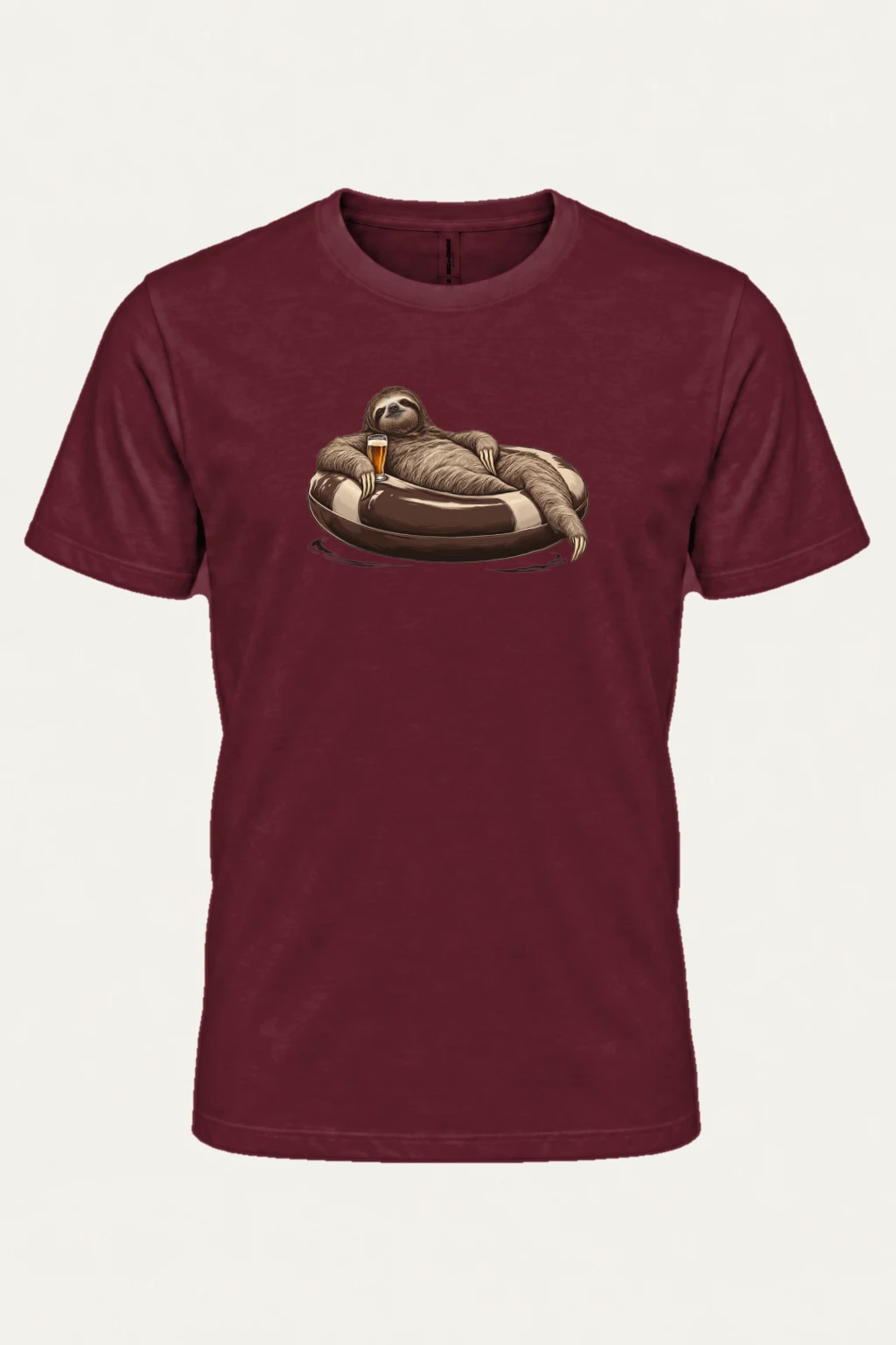 "Leisure Study Sloth" Heavyweight Unisex Crewneck T-shirt | Gildan 5000