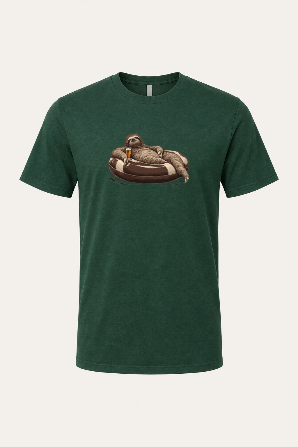 "Leisure Study Sloth" Heavyweight Unisex Crewneck T-shirt | Gildan 5000