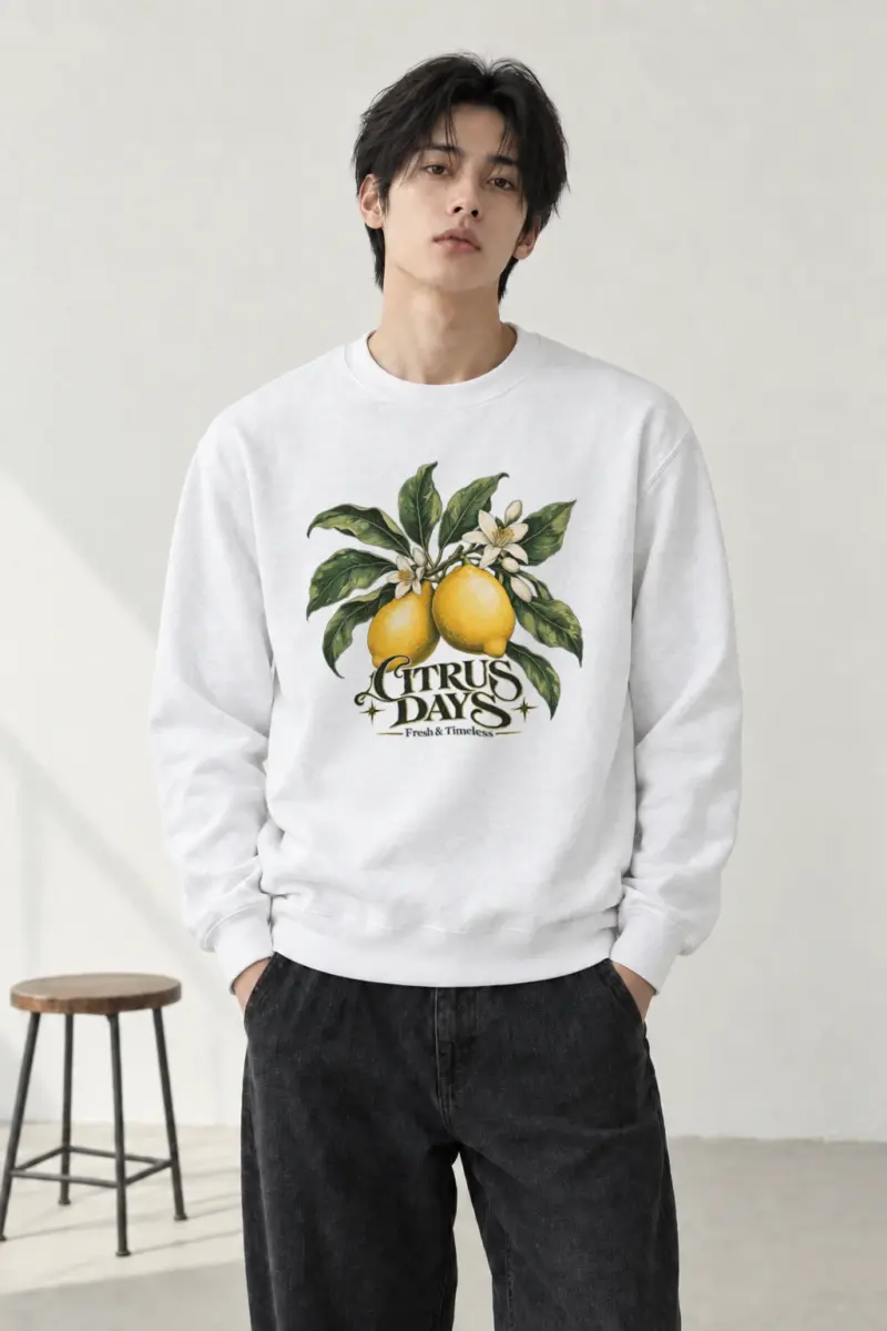 "Lemon Grove" Heavy Blend Unisex Crewneck Sweatshirt | Gildan 18000