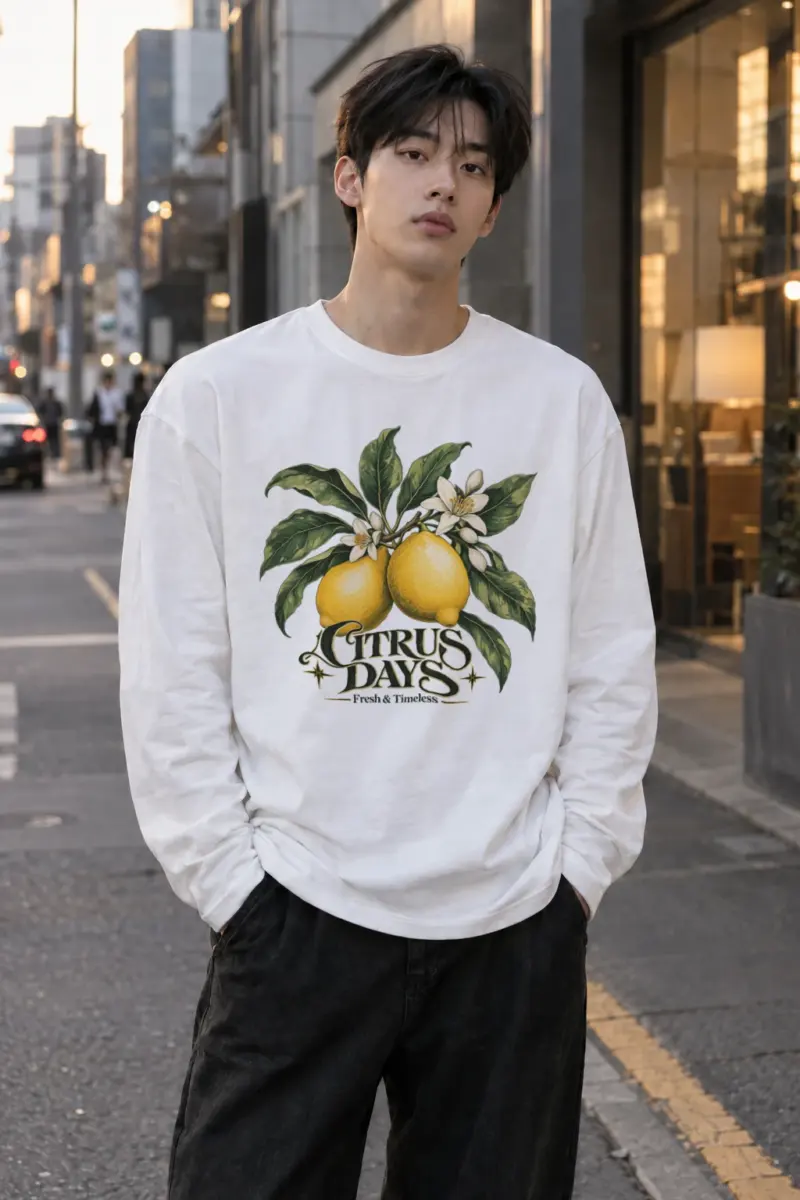 "Lemon Herbarium" Unisex Longsleeve T-shirt | Gildan 2400