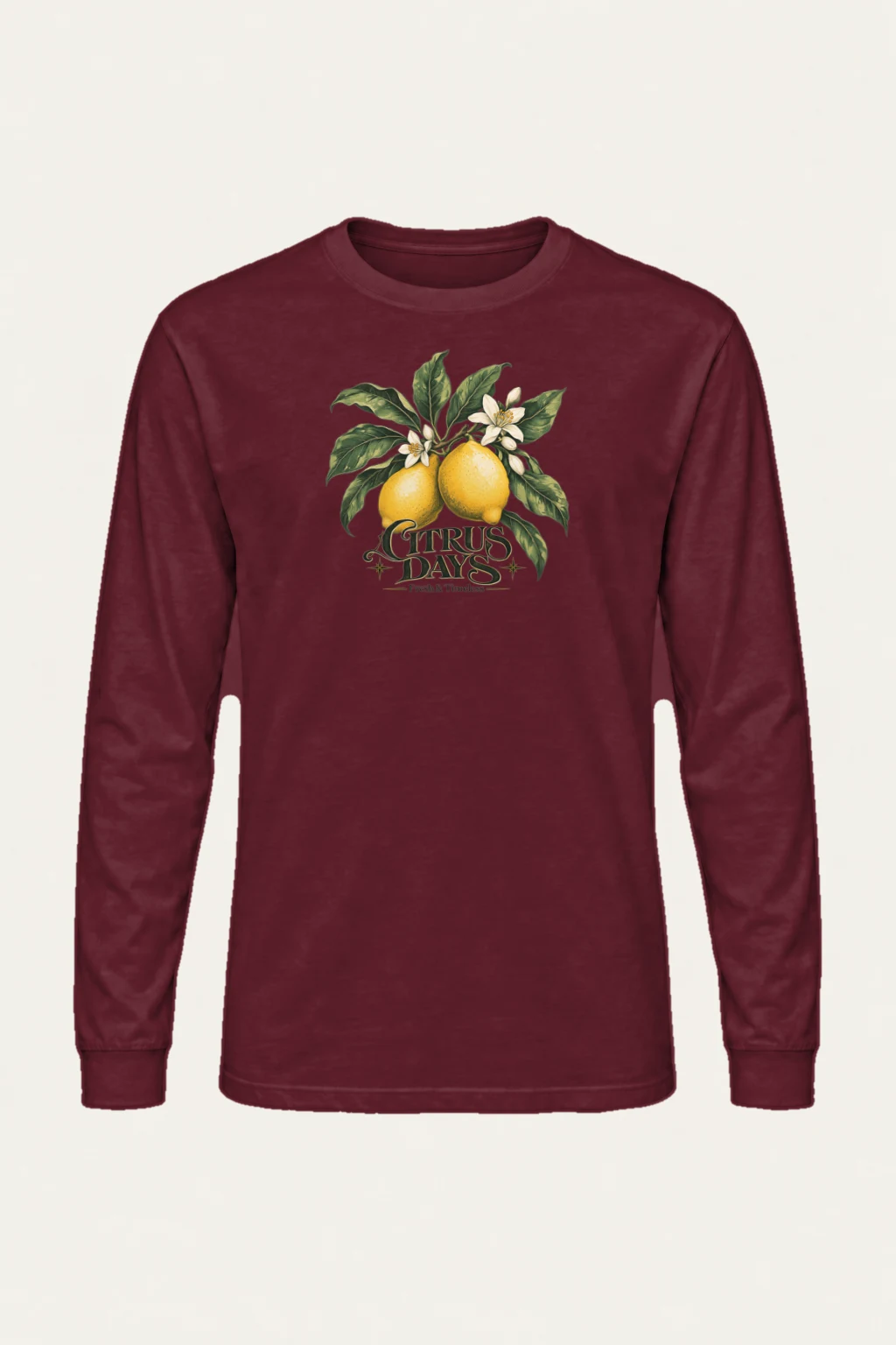 "Lemon Herbarium" Unisex Longsleeve T-shirt | Gildan 2400