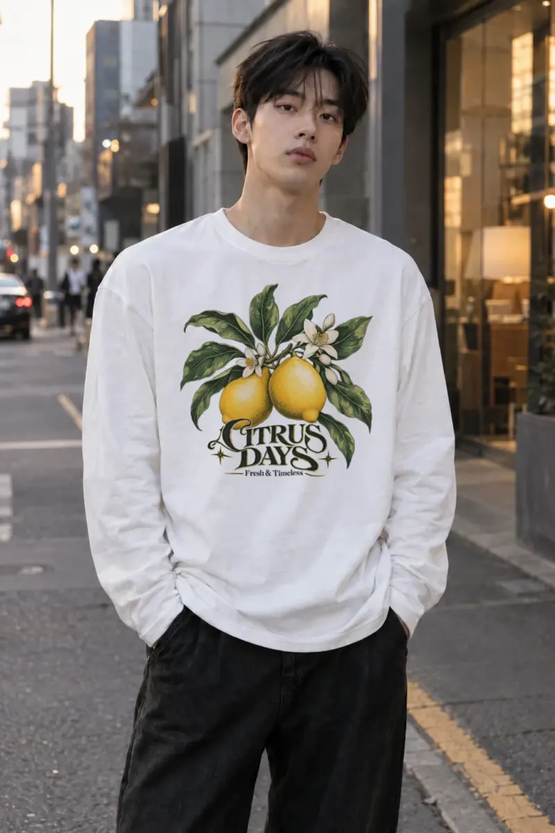 "Lemon Herbarium" Unisex Longsleeve T-shirt | Gildan 2400