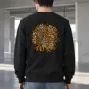 "Leopard Circle Heart" Heavy Blend Unisex Crewneck Sweatshirt
