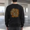 "Leopard Circle Heart" Heavy Blend Unisex Crewneck Sweatshirt | Gildan 18000