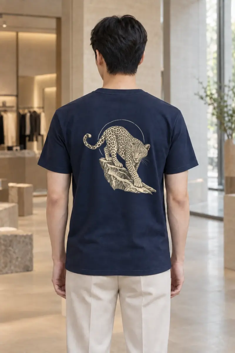 "Leopard Ledge" Heavyweight Unisex Crewneck T-shirt | Gildan 5000