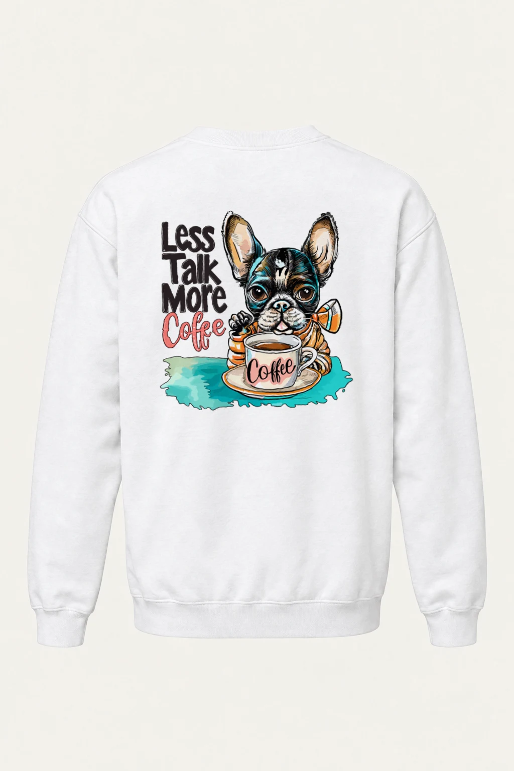 "Less Talk More Coffee" Heavy Blend Unisex Crewneck Sweatshirt | Gildan 18000