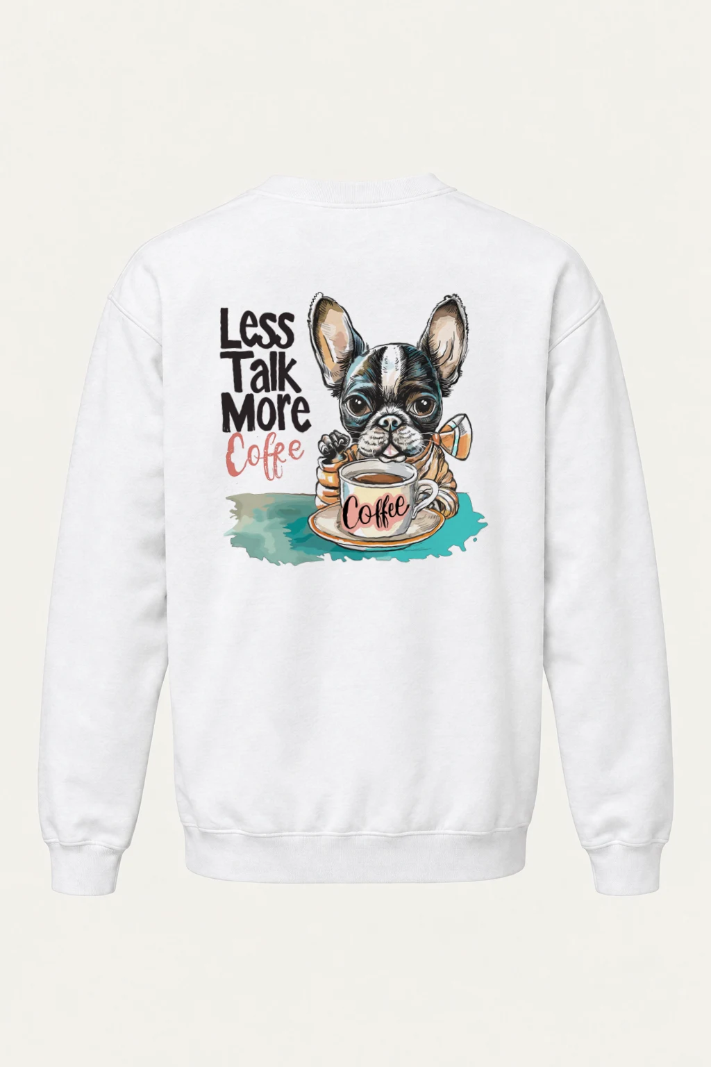 "Less Talk More Coffee" Heavy Blend Unisex Crewneck Sweatshirt | Gildan 18000