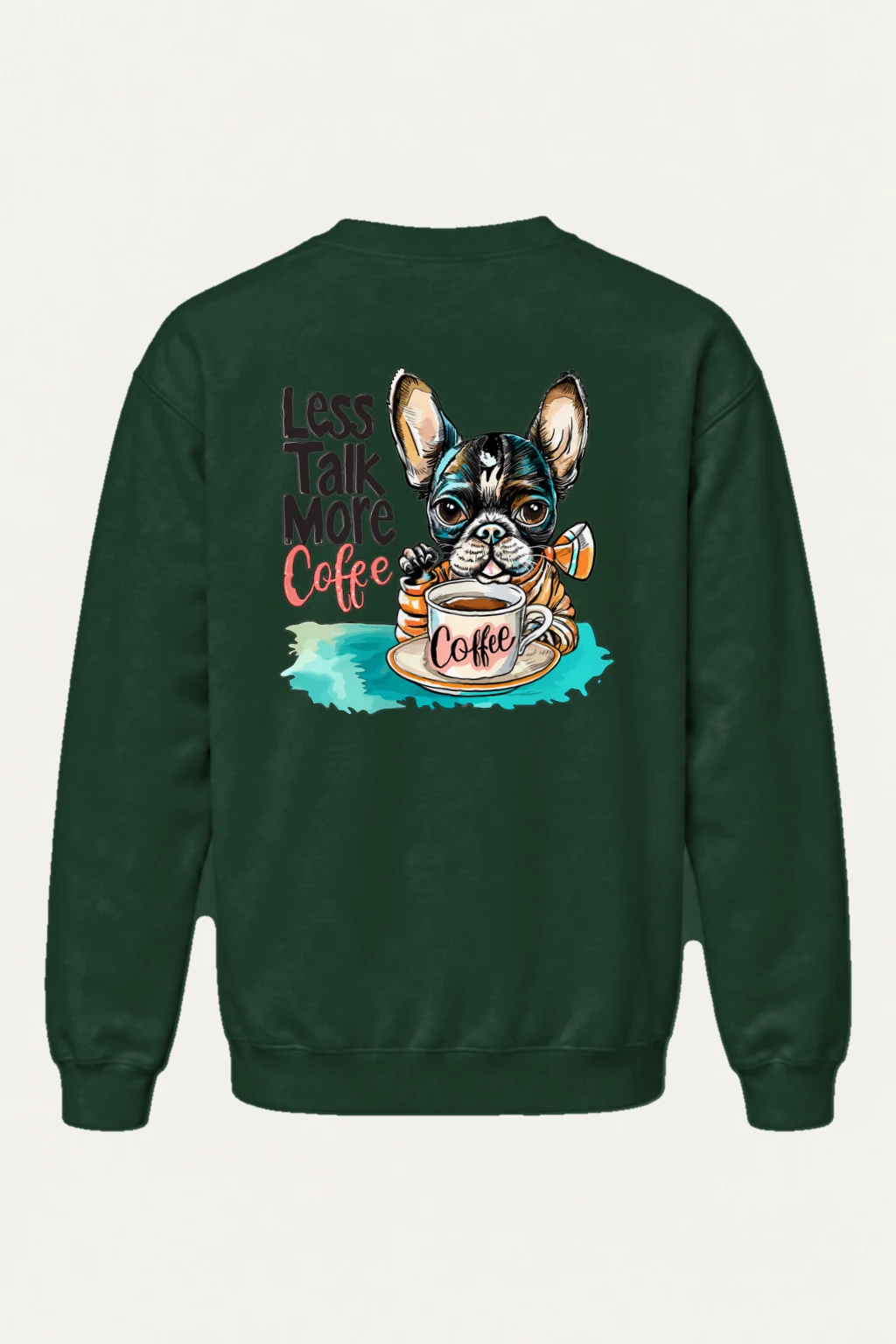 "Less Talk More Coffee" Heavy Blend Unisex Crewneck Sweatshirt | Gildan 18000