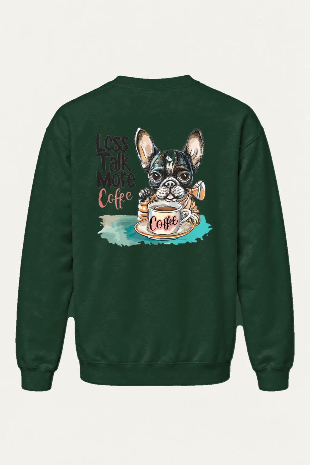 "Less Talk More Coffee" Heavy Blend Unisex Crewneck Sweatshirt | Gildan 18000