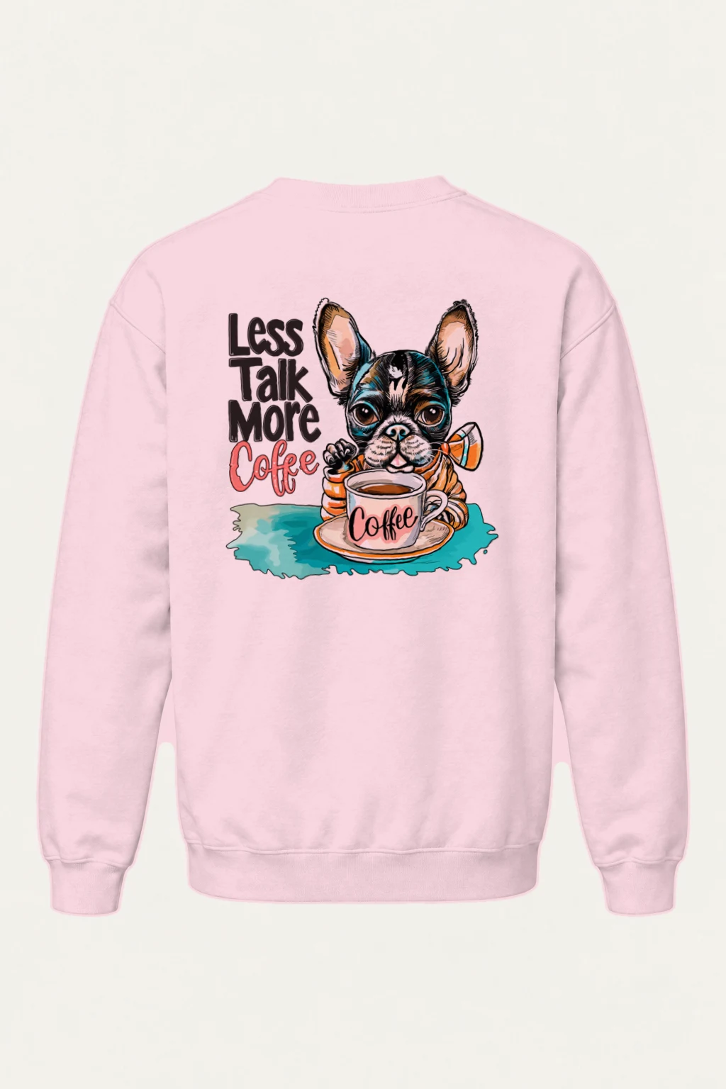 "Less Talk More Coffee" Heavy Blend Unisex Crewneck Sweatshirt | Gildan 18000