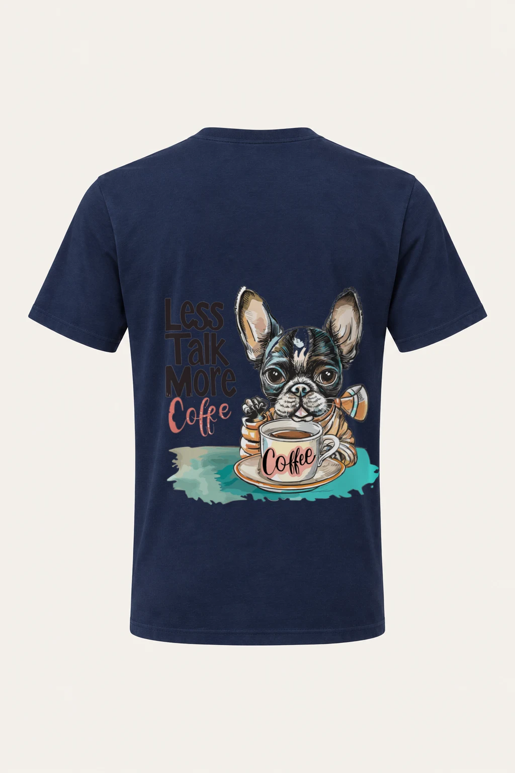 "Less Talk More Coffee" Heavyweight Unisex Crewneck T-shirt | Gildan 5000