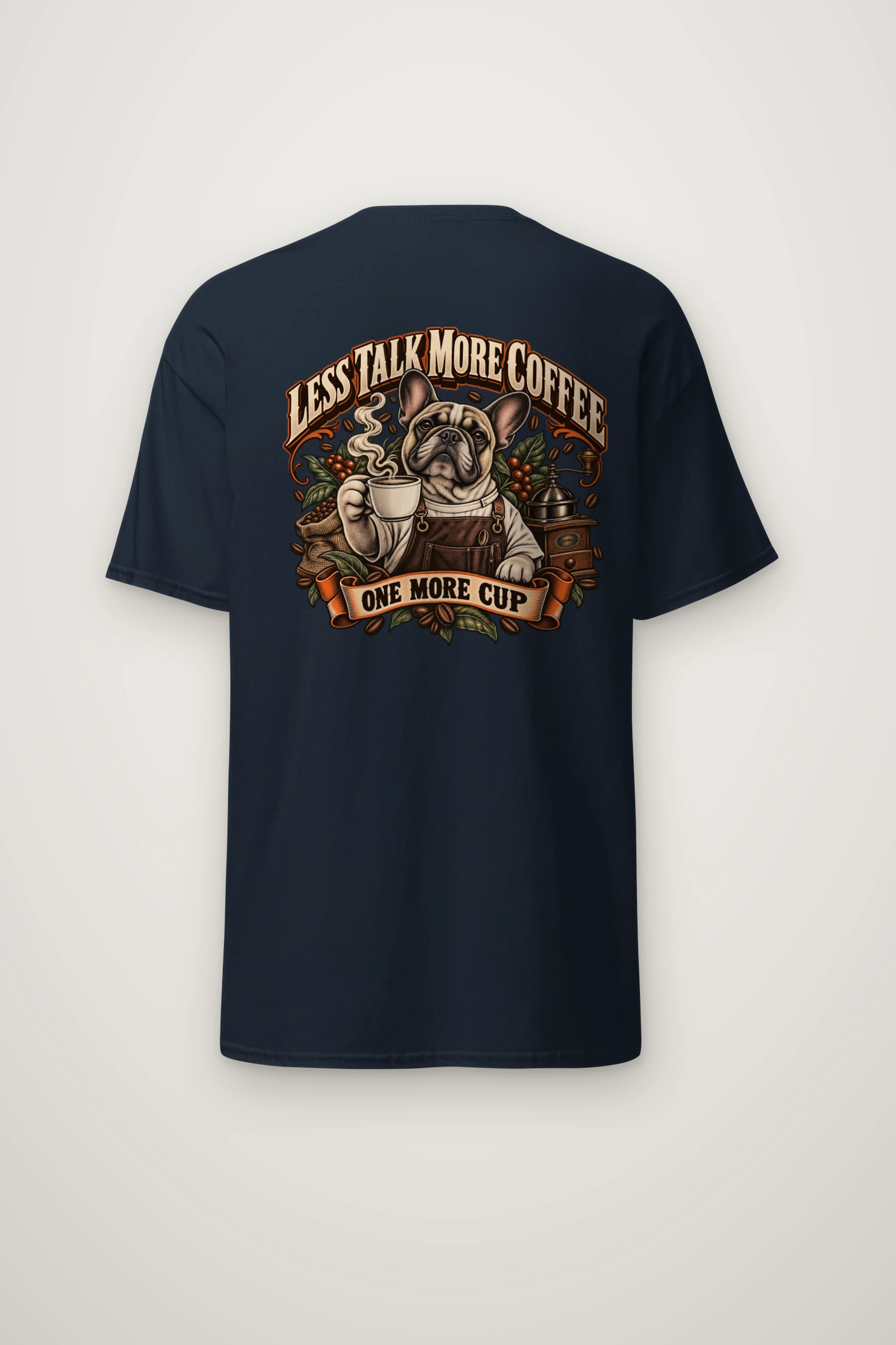 "Less Talk More Coffee" Heavyweight Unisex Crewneck T-shirt