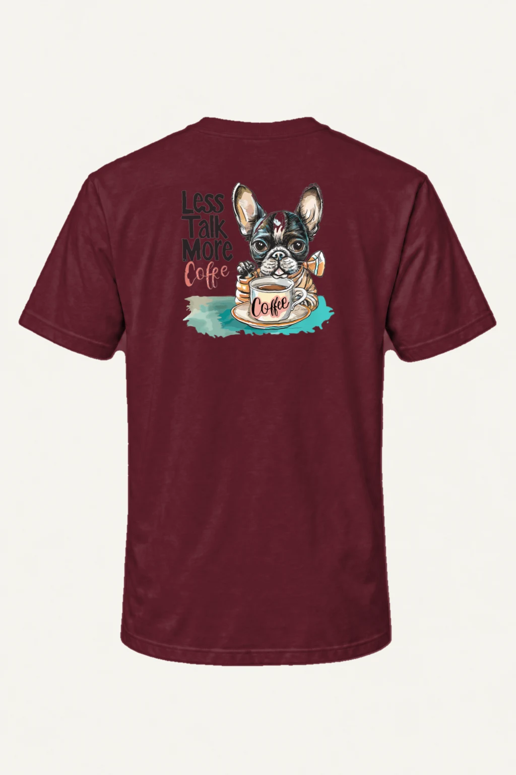 "Less Talk More Coffee" Heavyweight Unisex Crewneck T-shirt | Gildan 5000