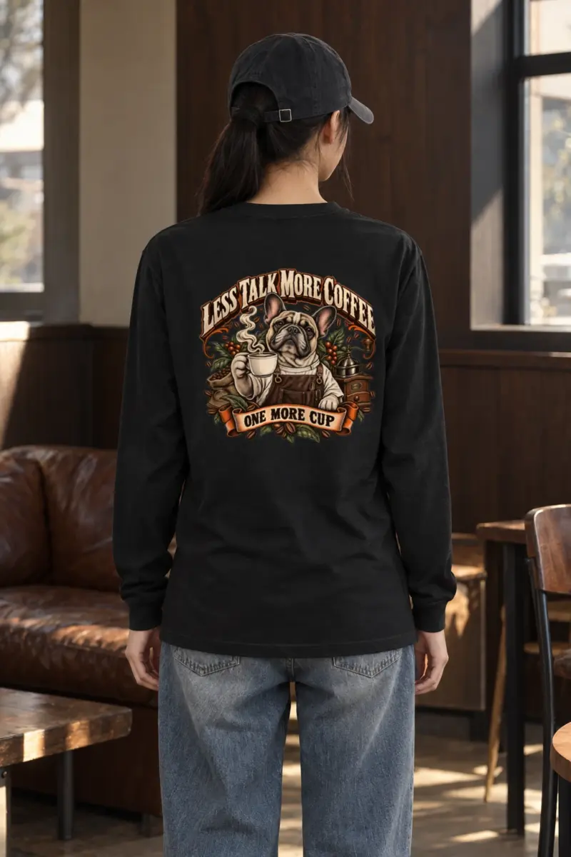 "Less Talk More Coffee" Unisex Longsleeve T-shirt | Gildan 2400