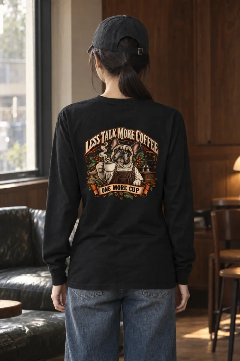 "Less Talk More Coffee" Unisex Longsleeve T-shirt
