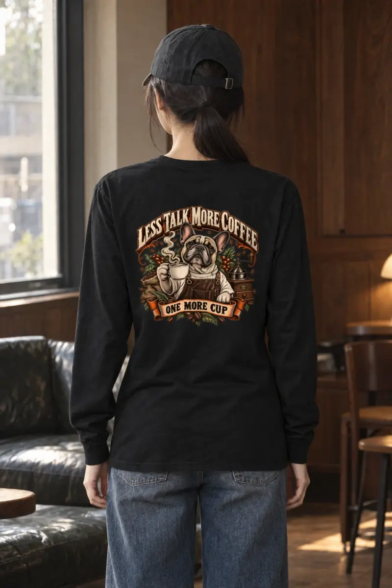 "Less Talk More Coffee" Unisex Longsleeve T-shirt