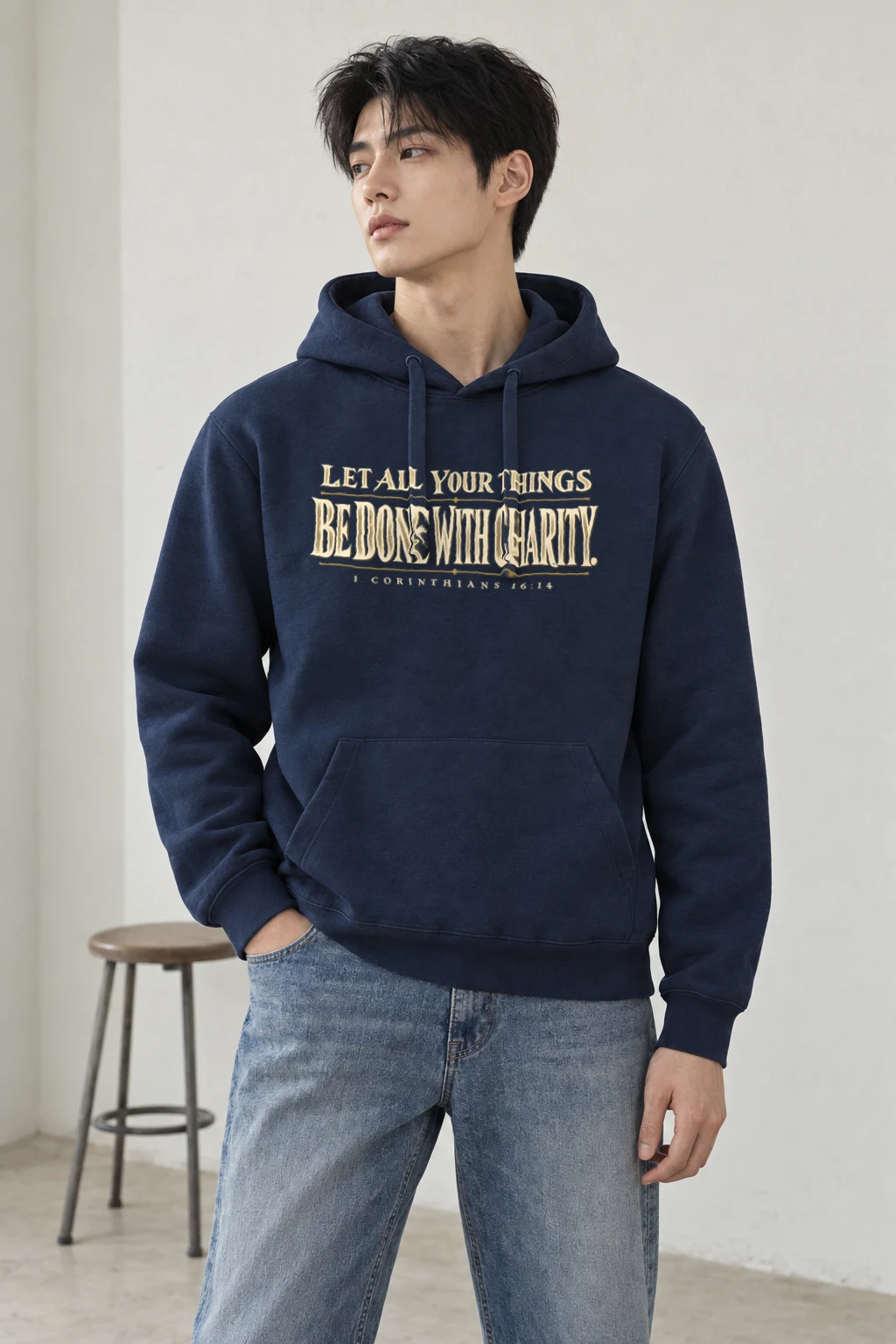 "Let All Your Things Be Done With Charity" Heavy Blend Unisex Pullover Hoodie