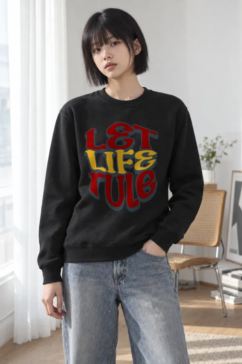 "Let Life Rule" Heavy Blend Unisex Crewneck Sweatshirt