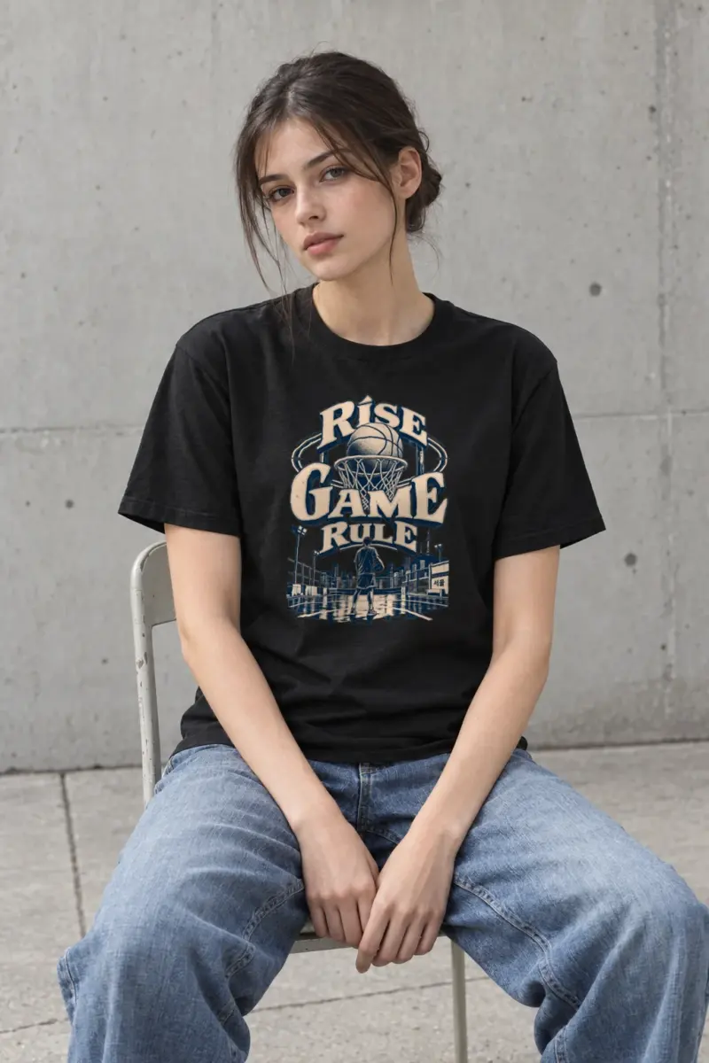 "Rise Game Rule Seoul" Heavyweight Unisex Crewneck T-shirt
