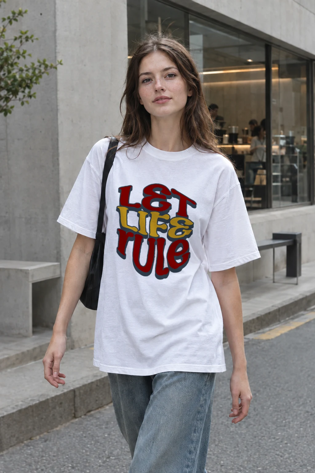 "Let Life Rule" Heavyweight Unisex Crewneck T-shirt | Gildan 5000