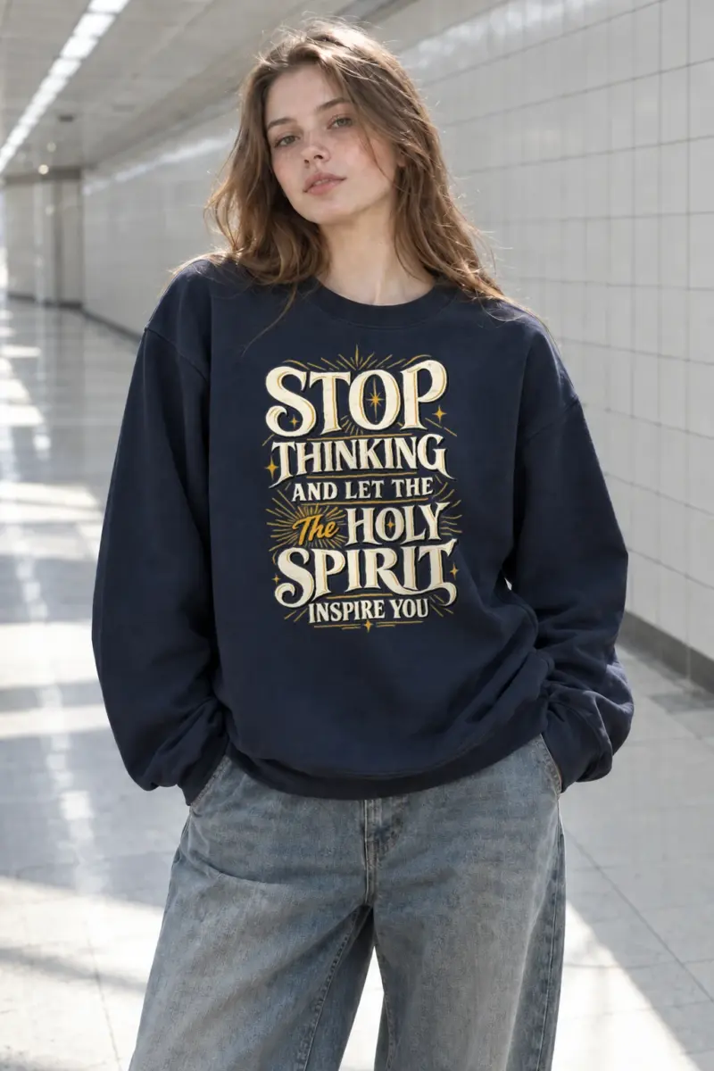"Let The Holy Spirit" Heavy Blend Unisex Crewneck Sweatshirt | Gildan 18000