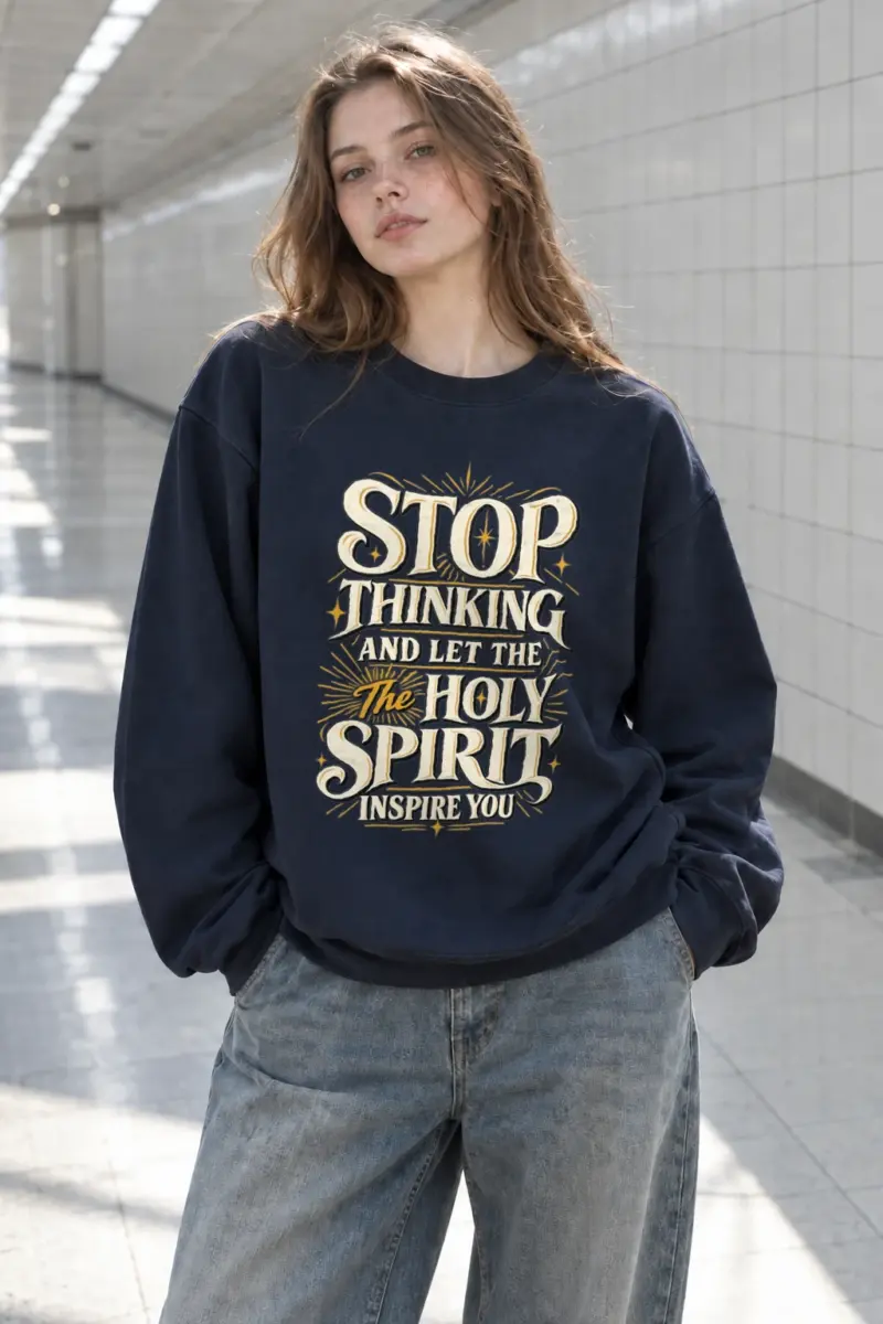 "Let The Holy Spirit" Heavy Blend Unisex Crewneck Sweatshirt | Gildan 18000