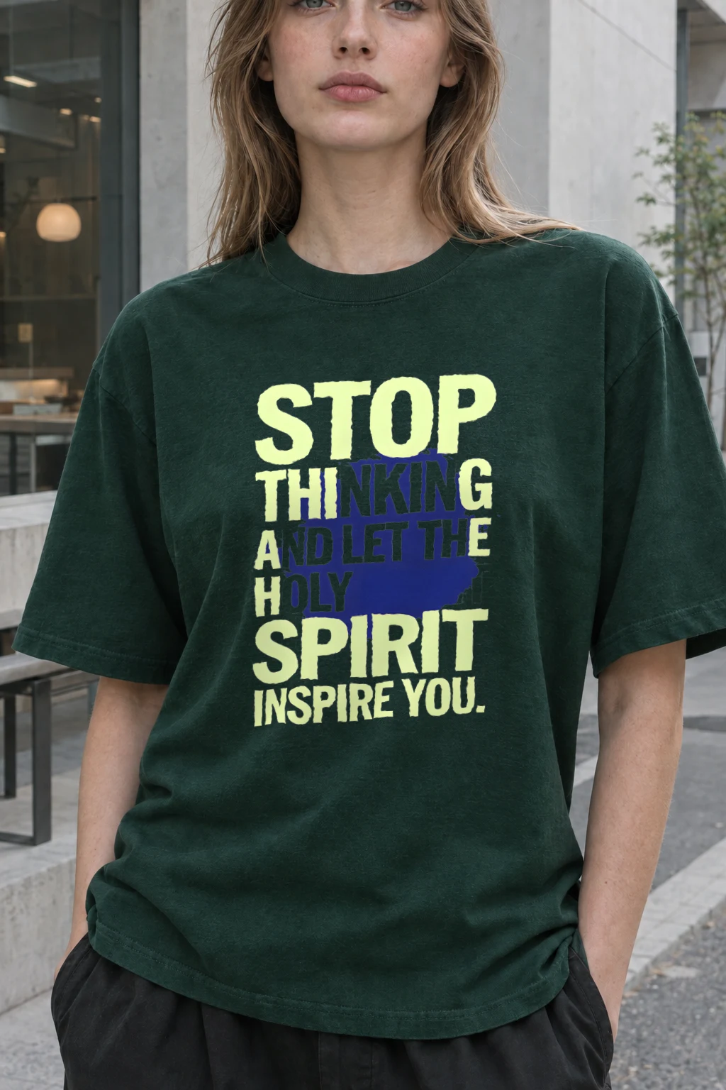 "Let The Holy Spirit" Heavyweight Unisex Crewneck T-shirt | Gildan 5000