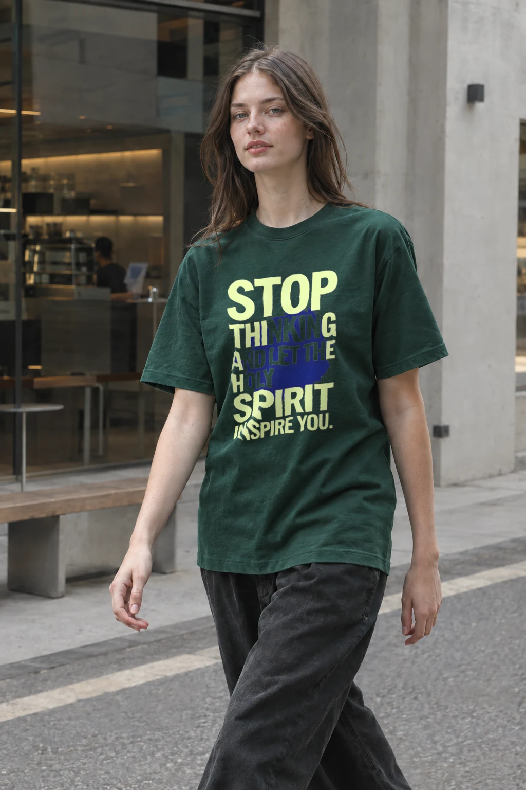 "Let The Holy Spirit" Heavyweight Unisex Crewneck T-shirt | Gildan 5000