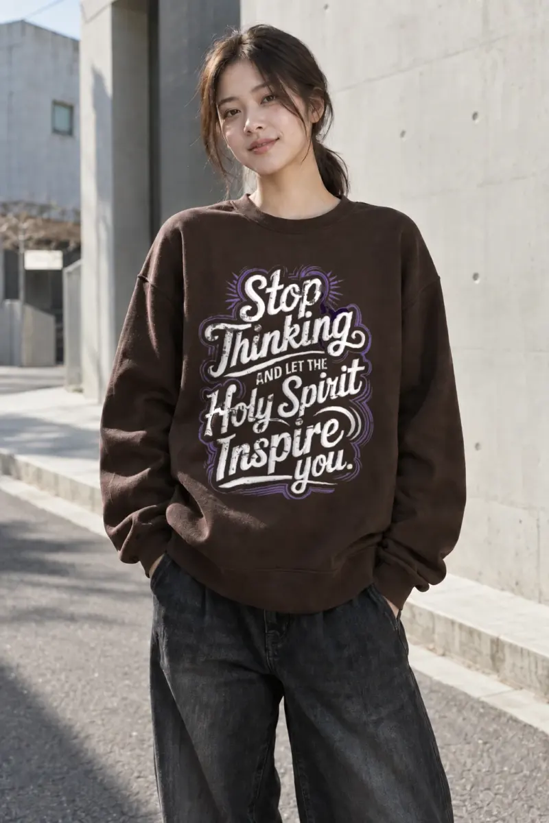 "Let The Holy Spirit Inspire" Heavy Blend Unisex Crewneck Sweatshirt | Gildan 18000