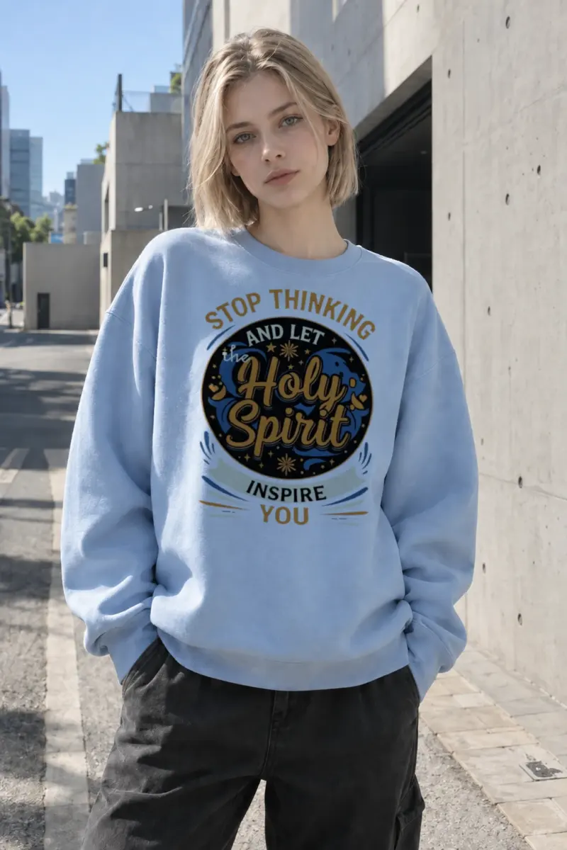 "Let the Holy Spirit Inspire You" Heavy Blend Unisex Crewneck Sweatshirt | Gildan 18000