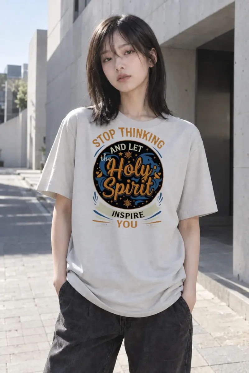 "Let the Holy Spirit Inspire You" Heavyweight Unisex Crewneck T-shirt | Gildan 5000