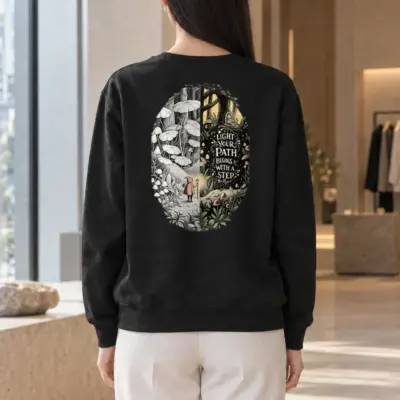 "Let The Light Guide" Heavy Blend Unisex Crewneck Sweatshirt | Gildan 18000