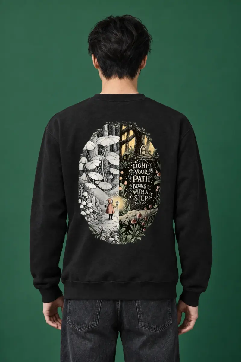 "Let The Light Guide" Heavy Blend Unisex Crewneck Sweatshirt