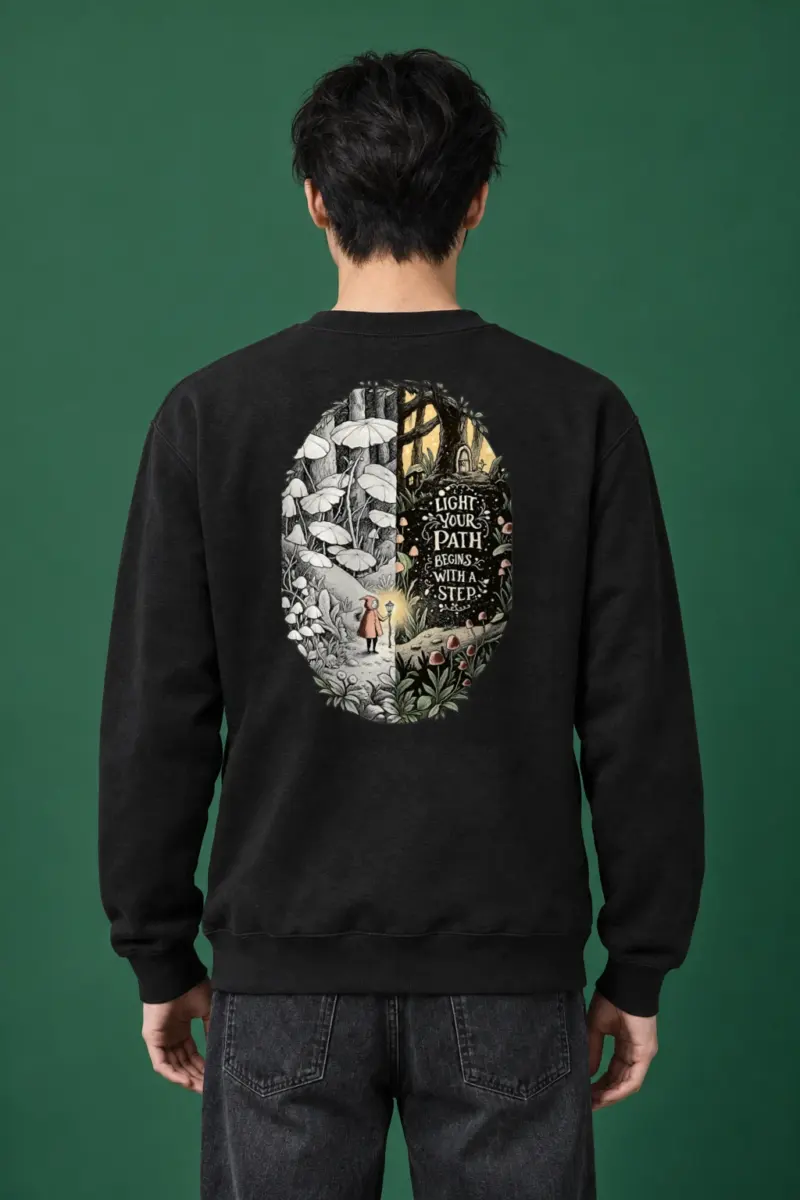 "Let The Light Guide" Heavy Blend Unisex Crewneck Sweatshirt