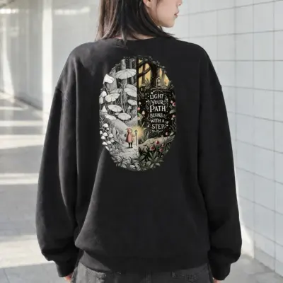 "Let The Light Guide" Heavy Blend Unisex Crewneck Sweatshirt | Gildan 18000