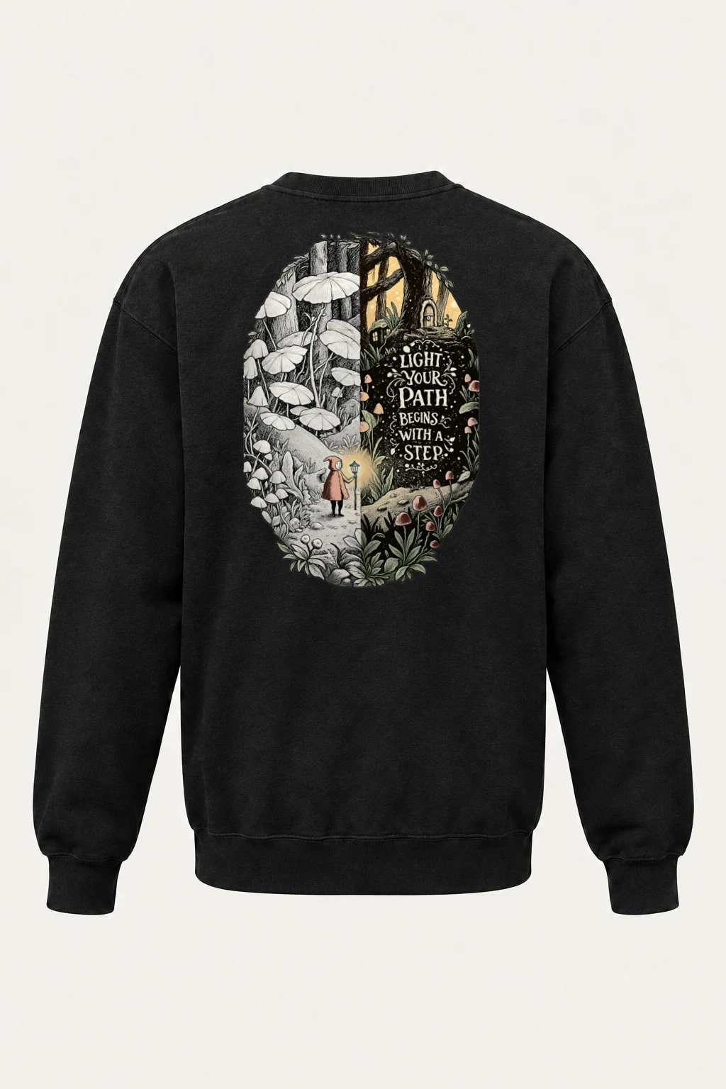 "Let The Light Guide" Heavy Blend Unisex Crewneck Sweatshirt | Gildan 18000