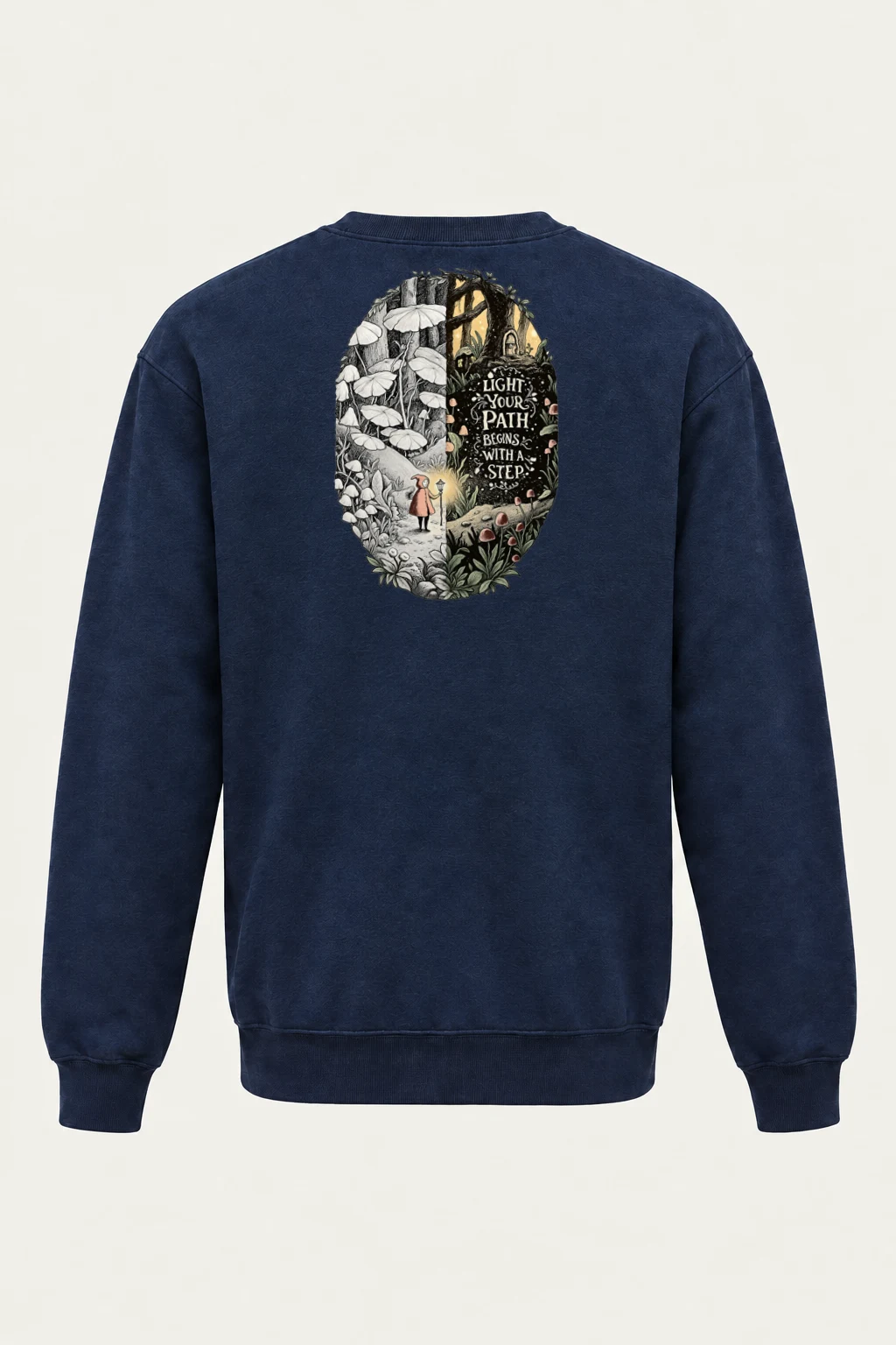 "Let The Light Guide" Heavy Blend Unisex Crewneck Sweatshirt | Gildan 18000