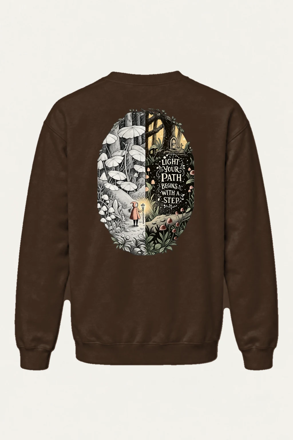 "Let The Light Guide" Heavy Blend Unisex Crewneck Sweatshirt | Gildan 18000